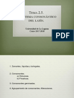 El Sistema Consonántico Del Latín