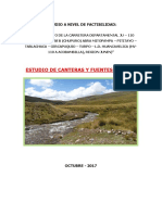 Estudio de Canteras y Fuentes de Agua