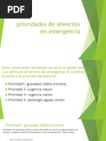 Prioridades de Atención en Emergencia