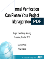 How Formal Verification Can Please Your Project Manager