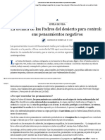 La Técnica de Los Padres Del Desierto para Controlar Sus Pensamientos Negativos