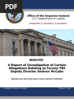 DOJ IG Releases Explosive Report That Led To Firing of ex-FBI Deputy Director Andrew McCabe