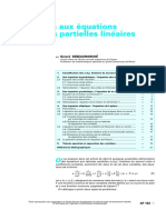 Introduction Aux Équations Aux Dérivées Partielles Linéaires