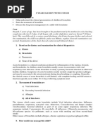 Case Study 5 Year Boy With Cough