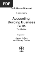 Solutions Manual: Accounting: Building Business Skills