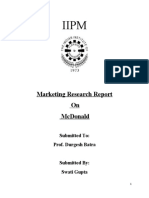 Marketing Research Report - Mcdonalds