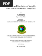 Analysis and Simulation of Variable Gain Bandwidth Product