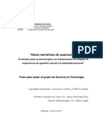 "Hacia Narrativas de Superación:: Tesis para Optar Al Grado de Doctora en Psicología