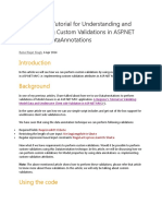 Understanding and Implementing Custom Validations in ASP - Net MVC Using DataAnnotations