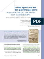 Cantón y Saez. Educación Patrimonial, Identidad y Calidad Educativa