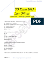 IBPS SO Previous Paper - Law Officer 2013