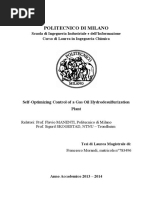 Self-Optimizing Control of A Gas Oil Hydrodesulfurization