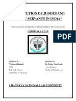 Prosecution of Judges and Public Servants in India