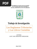 Los Regímenes Tributarios y Los Libros Contables