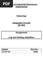 Log and Antilog Amplifiers