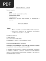 Dictamen Técnico Juridico de Lagarantia