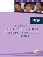 Manual Presupuestario de Genero