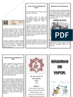 Triptico Máquinas de Vapor.