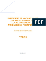 Tomo Ii. 2015.compendio de Normas Sobre Los Juzgados de Policía Local. Organización, Atribuciones y Competencia PDF