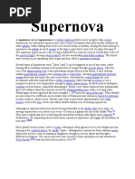 Supernova: Nova (Plural Novae) Means "New" in