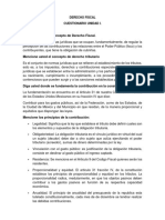 Unidad 1. Derecho Fiscal Cuestionario Terminado