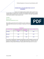 Work Load Guidelines & Standards For Faculty Members