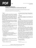 Sampling and Testing Brick and Structural Clay Tile: Standard Test Methods For