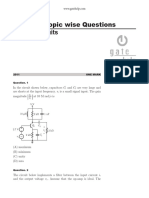 Analog Circuits: GATE EC Topic Wise Questions