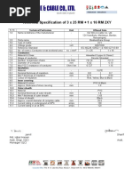 Technical Specification of 3 X 25 RM + 1 X 16 RM 2XY: Technical Particulars Unit Offered Data