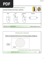 Balance de Masa y Reactores