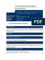 Acta de Constitución Del Proyecto