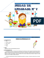 Unidad de Aprendizaje - Setiembre - 3°