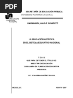 La Educación Artística en El Sistema Educativo Nacional-Tesis