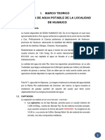 Sistema de Agua Potable y Alcantarillado de La Localidad de Huanuco