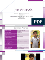 Error Analysis Presentation