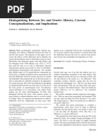 2011 - Distinguishing Between Sex and Gender History Current Conceptualizationand Implications PDF