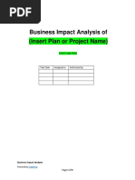 Business Impact Analysis Template by SingleHop