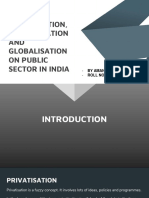 Impact of Privatisation, Liberalisation and Globalisation On Public Sector in India