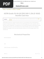 ASTM Grade 70-50-05 (ISO 500-7, En-JS 1050) Ductile Cast Iron