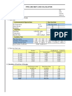 Calculation of Pipe Line Heat Loss