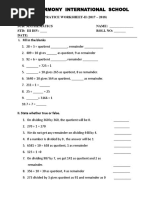 Maths Worksheet II