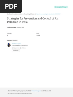 Strategies For Prevention and Control of Air Pollution in India