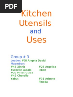 Kitchen Utensils Uses: Group # 3