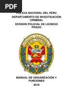 Manual de Organización y Funciones de Un Departamento de Investigación Criminal