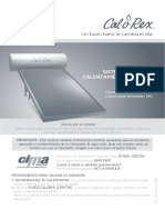 Manual Calorex Solar Web 1015