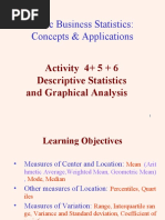 Basic Business Statistics: Concepts & Applications: Activity 4+ 5 + 6 Descriptive Statistics and Graphical Analysis