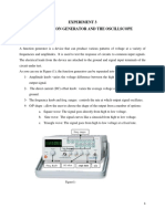 Experiment 3 The Function Generator and The Oscillscope: Freq. Ranges