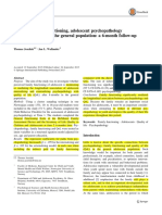 Perceived Family Functioning Adolescent Psychopathology and Quality of Life in General Population A 6 Month Follow Up Study