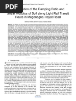 11 Investigation of The Damping Ratio and Shear Modulus of Soil Along Light Rail Transit Route in Megenagna Hayat Road