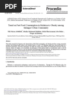 Trend On Fast Food Consumption in Relation To Obesity Among Selangor Urban Community